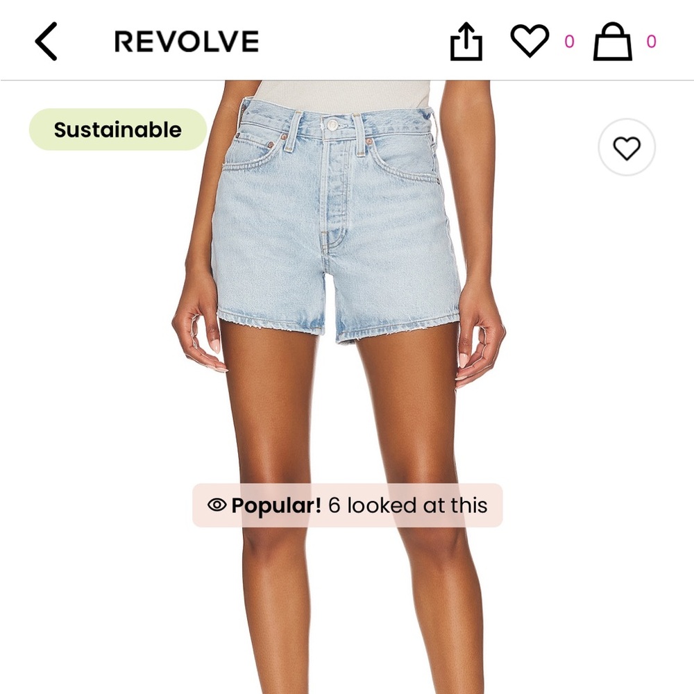 Agolde Parker Long Short in Twister - size 28